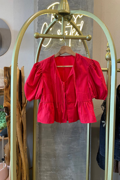 A Coruña red blouse