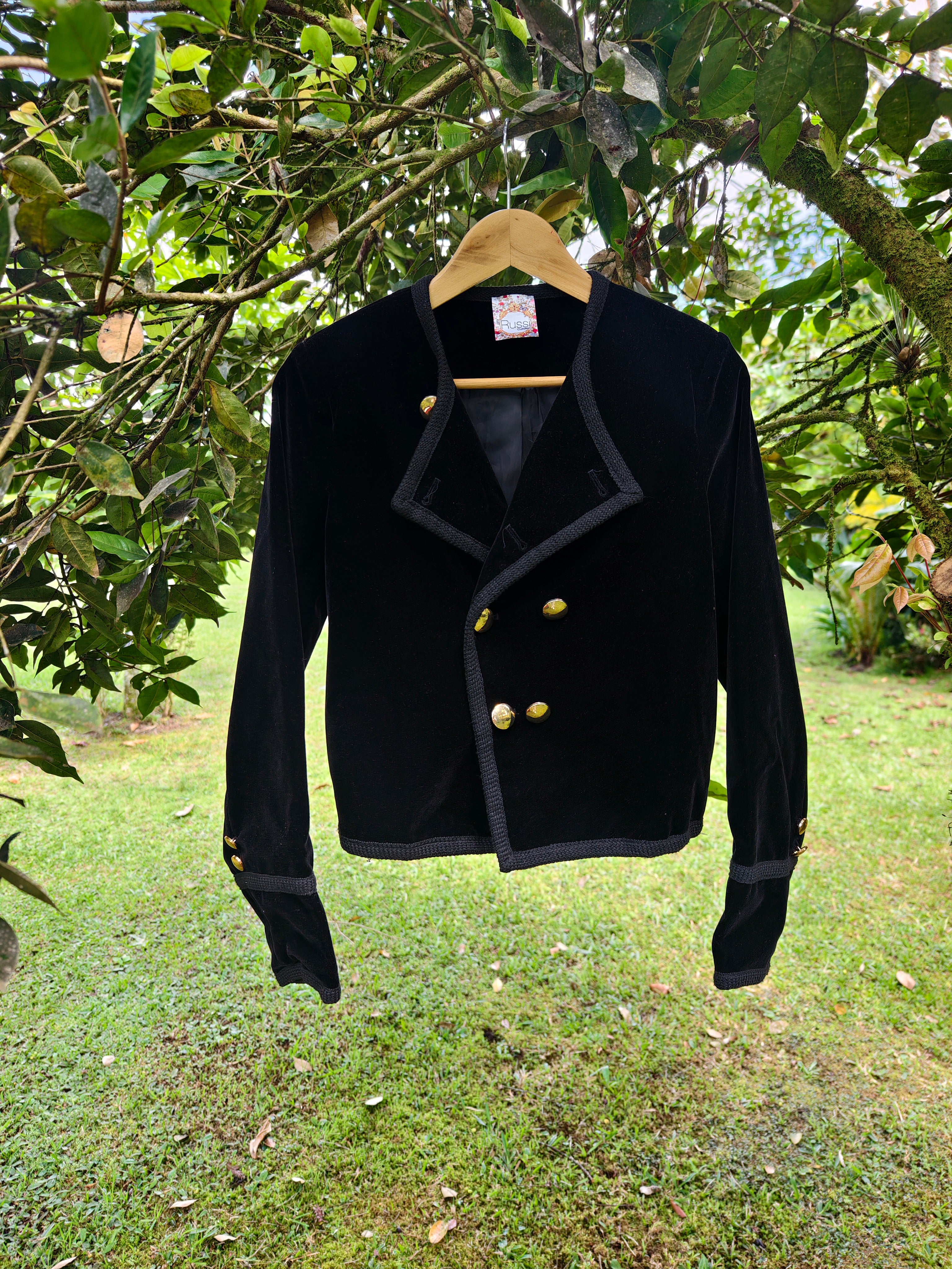 Black velvet jacket