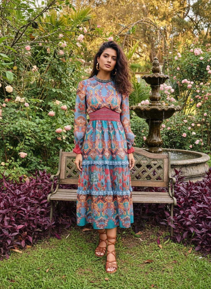 Opera midi dress