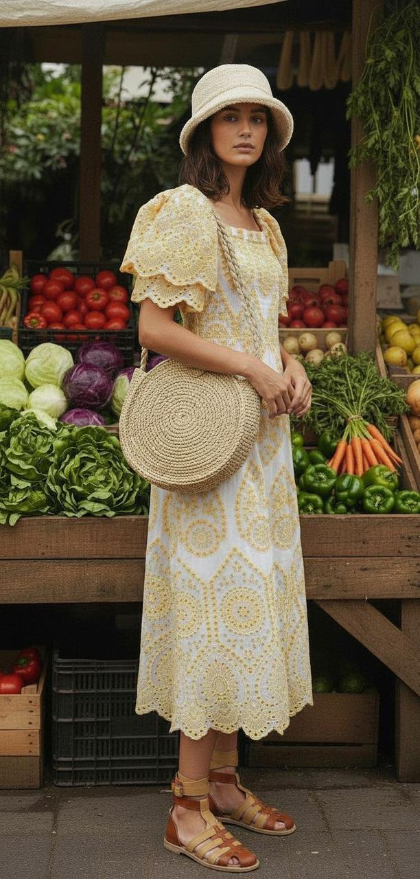 Porto midi dress