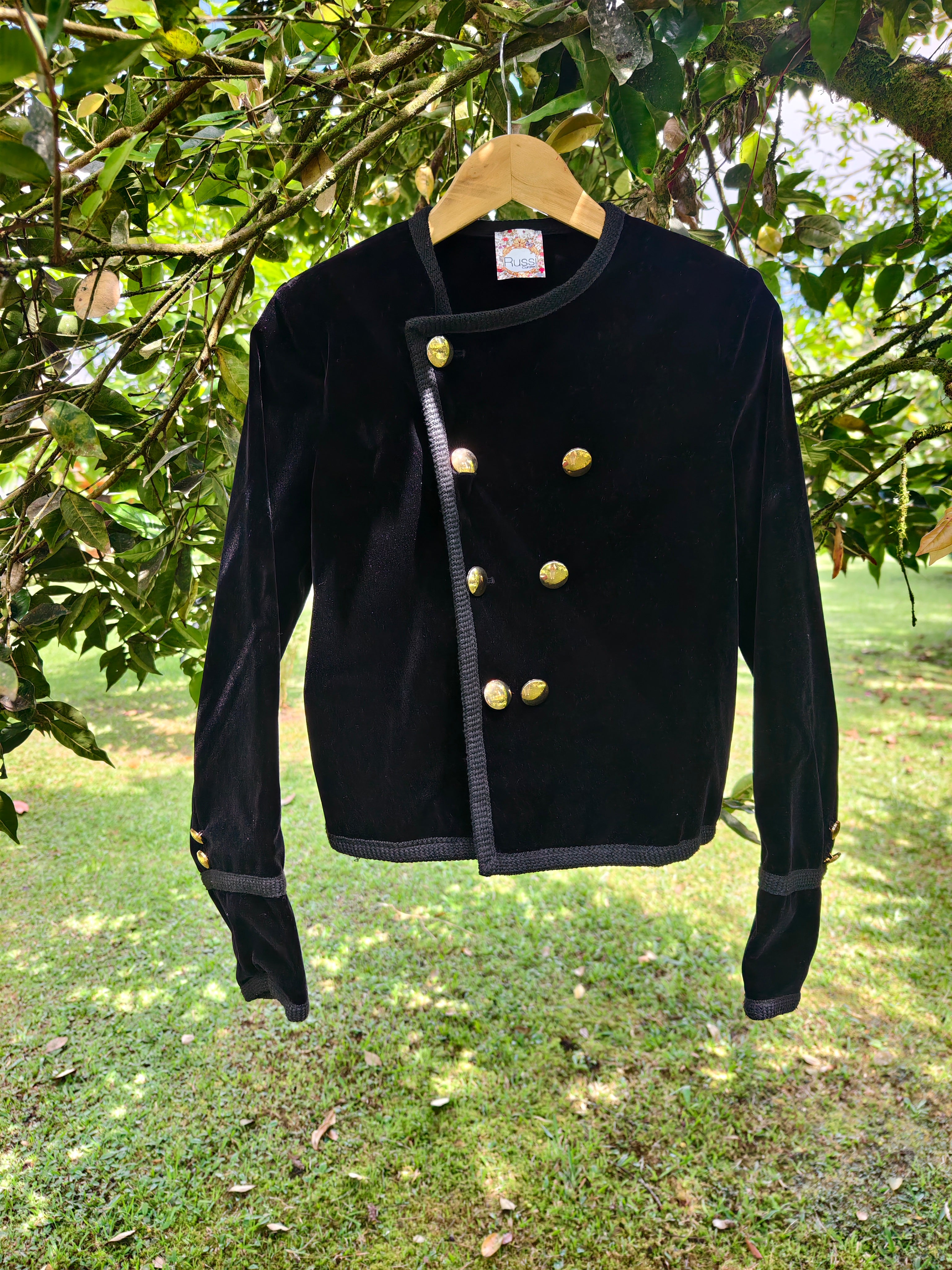 Black velvet jacket