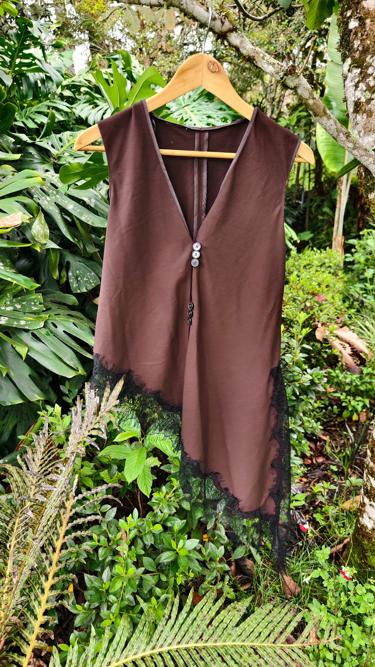 Chocolate lace top