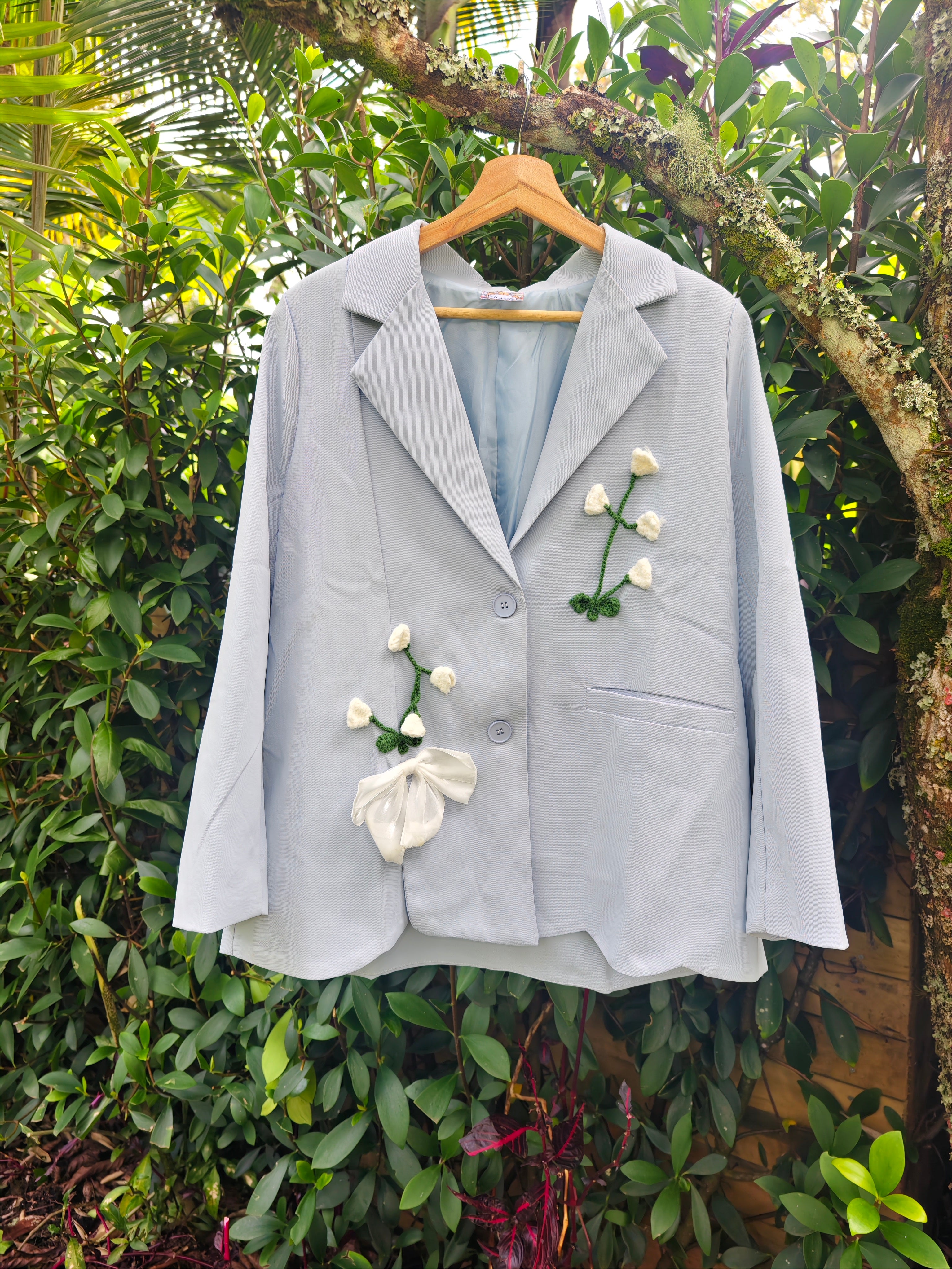 Green blossom blazer