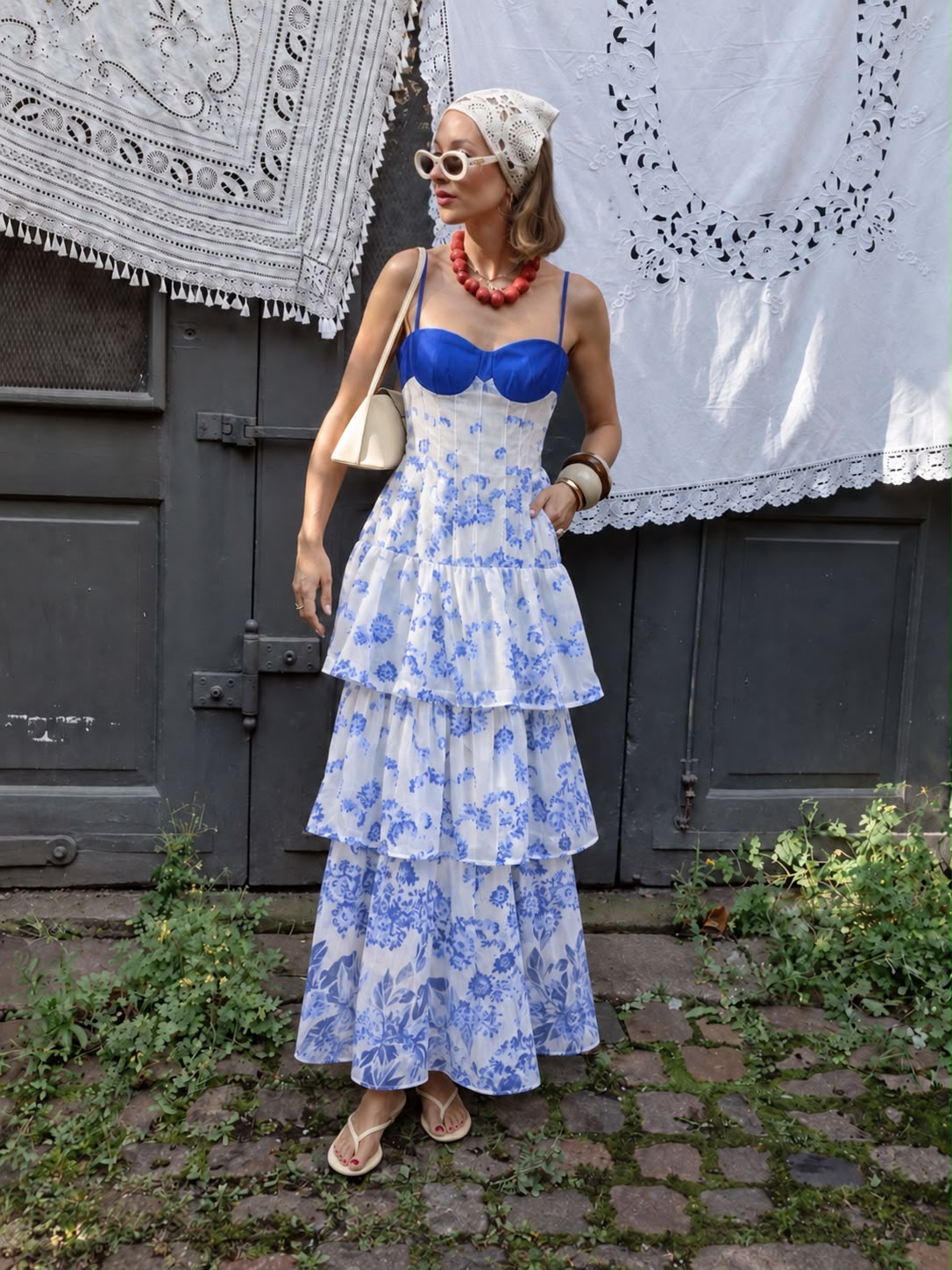 Oceanic maxi dress